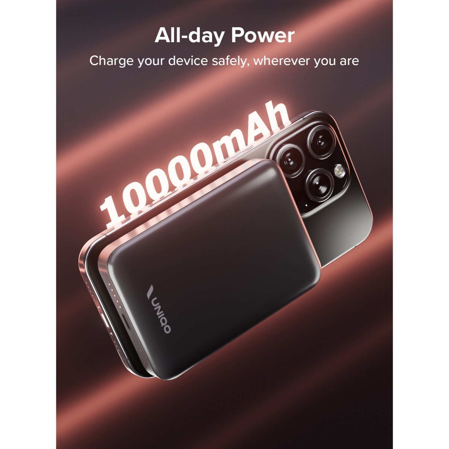 TEMU Power Mag 10k - 10,000mah Power Bank, 15w Wireless Charging, Magnetic Power Bank, Fast Charging, Usb-c 20w (pd 3.0), Compact Travel Charger,