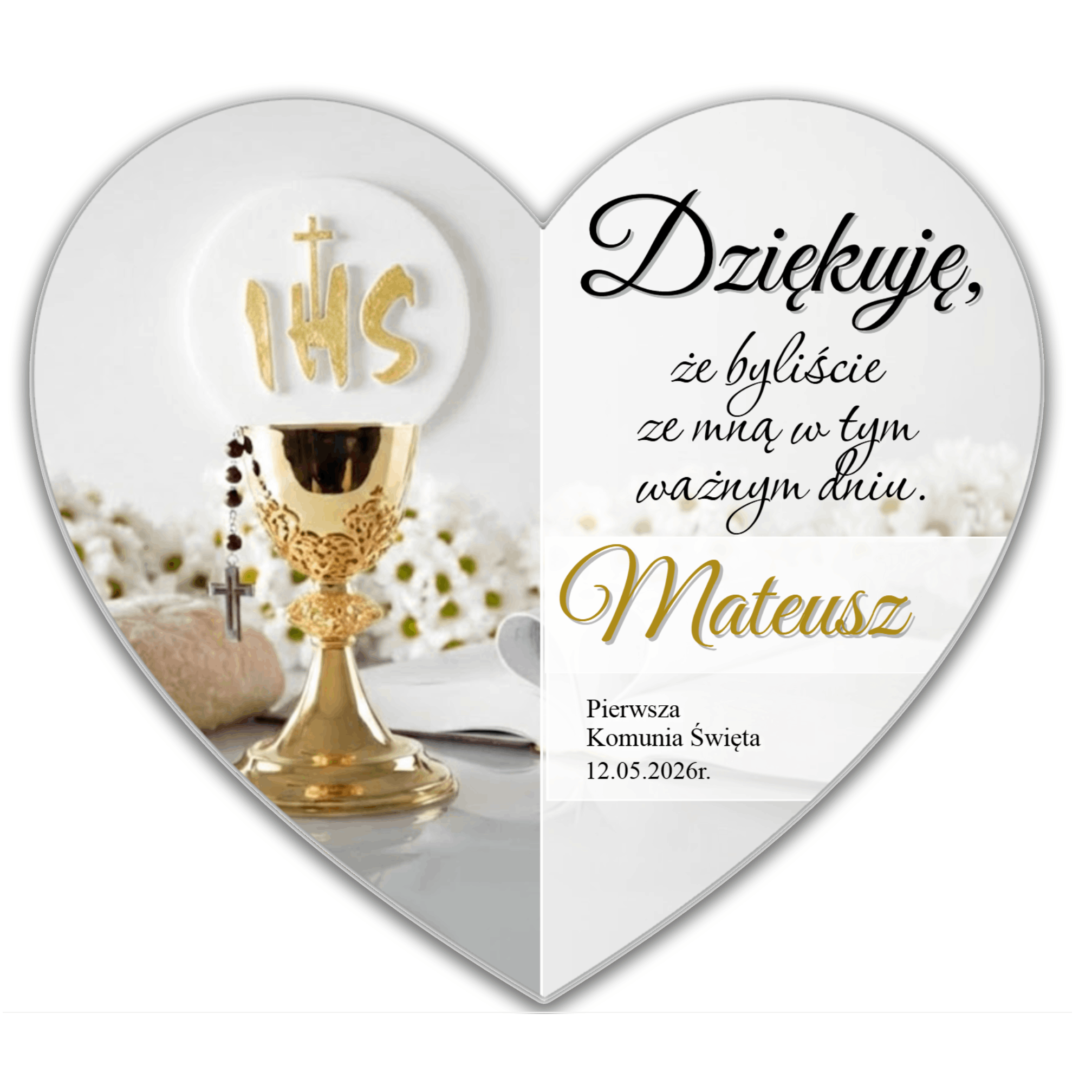thanks to the guests on holy communion memorial magnet data name