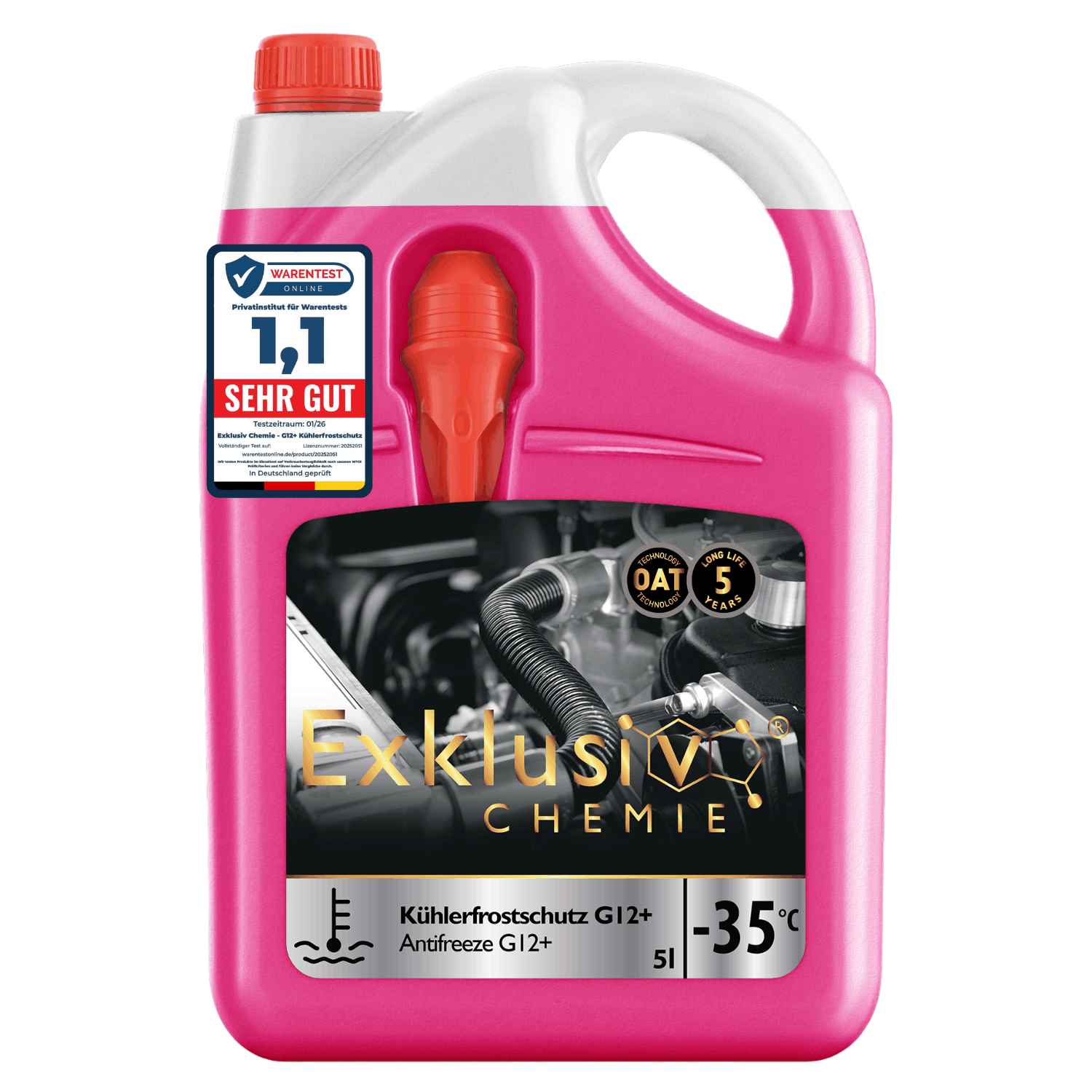 Image of G12+ Coolant Up To -35° - 5 - 5 Years | Car Coolant | G12 Automotive Coolant | | Long-lasting Protection