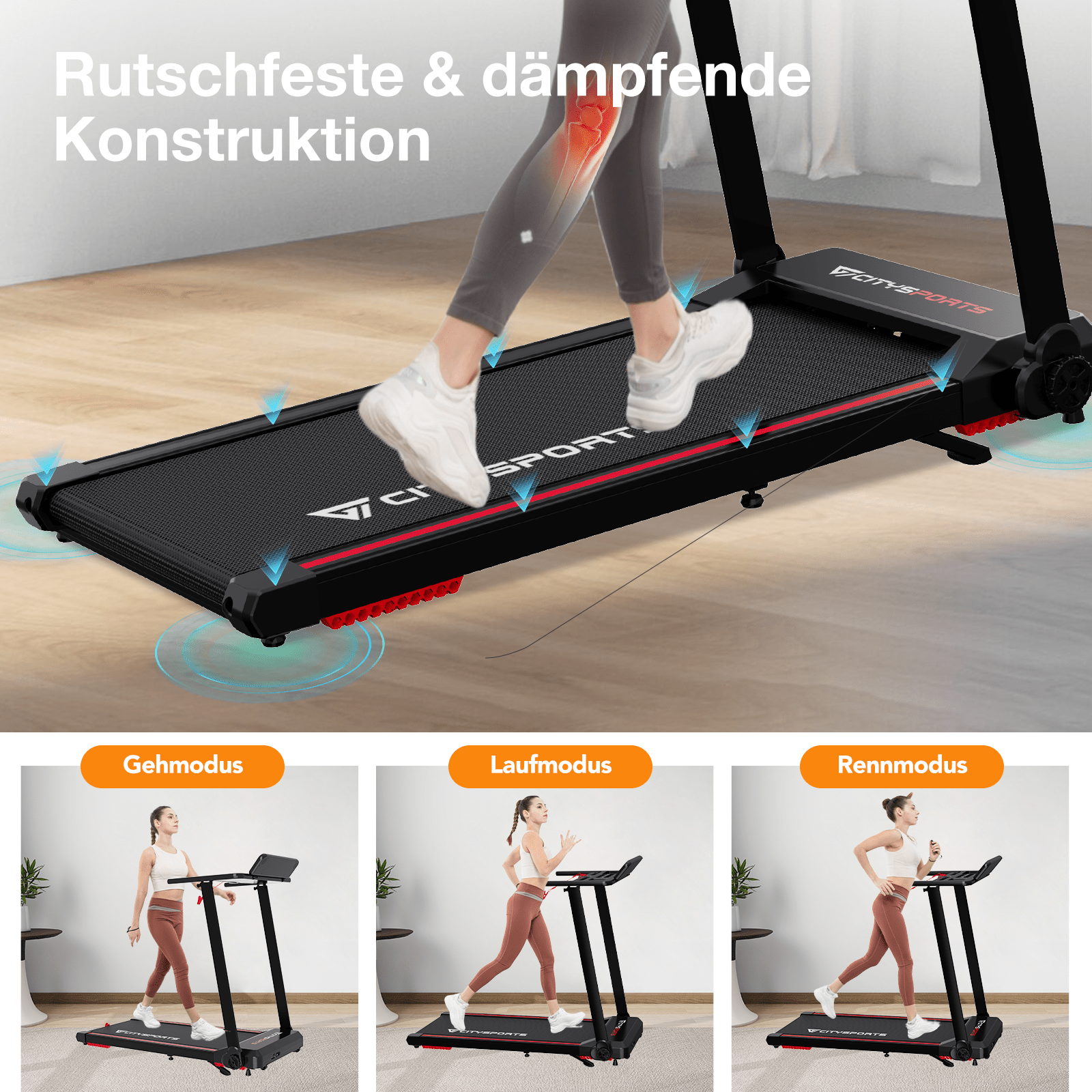 Tapis De Course Électrique Pliable 500w Avec Écran LCD Et Support Téléphone - Fitness - Cardio