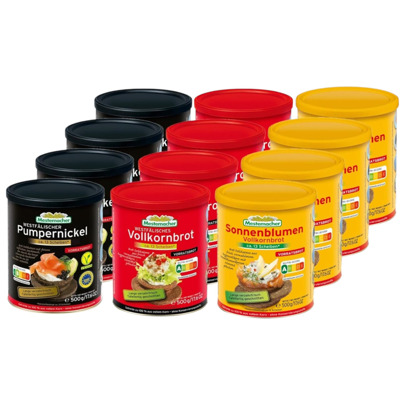 Mestemacher Trial Set 12 X 500g Can Bread