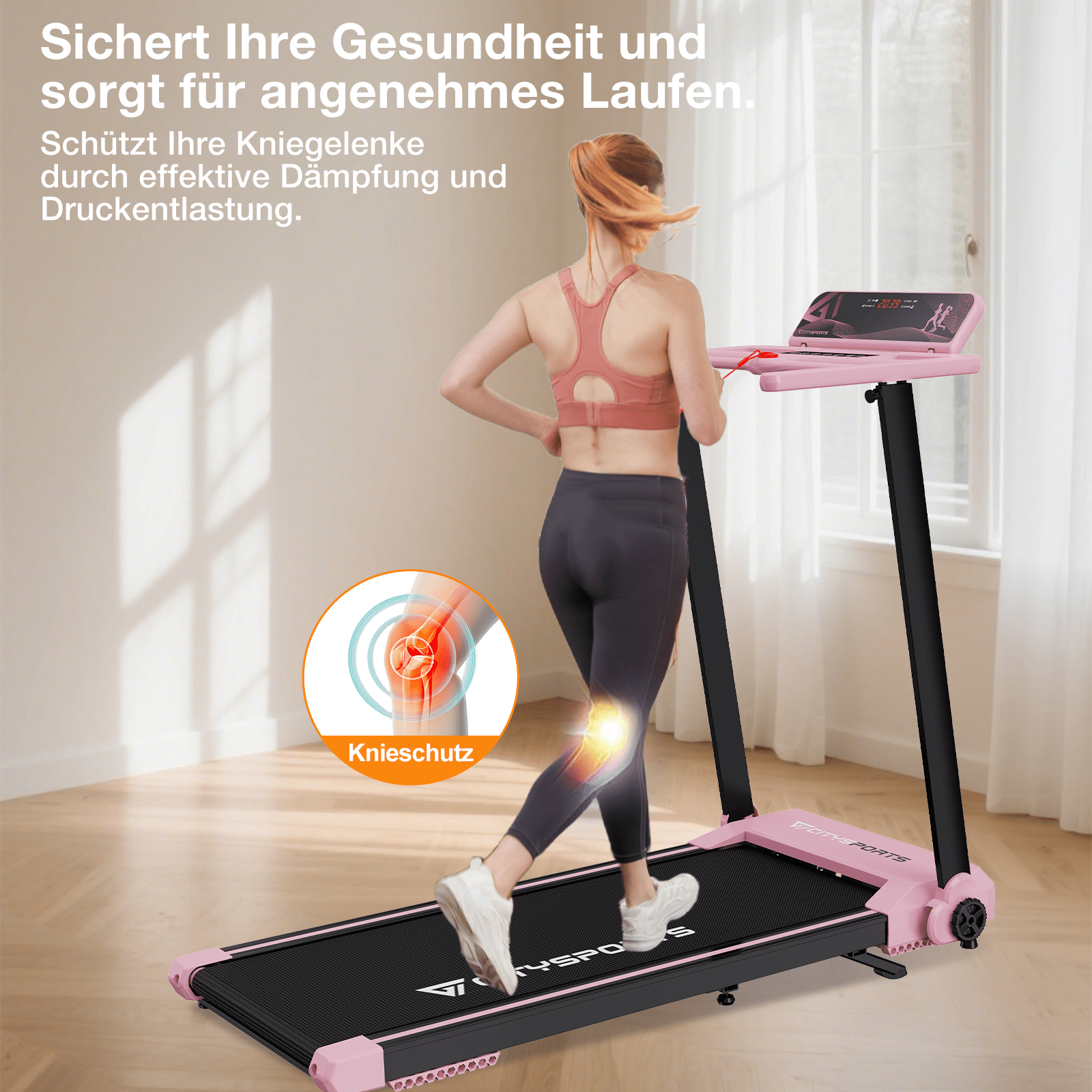 HOMCOM Tapis de Course Pliable Compact, Acier Noir | France