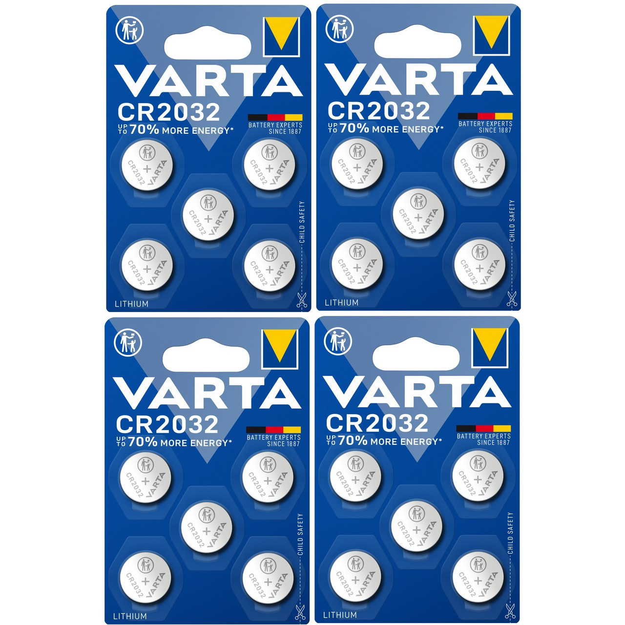 TEMU Varta Cr2032 3v Lithium 20-pack Button Cell Batteries Cr 2032 +70% Charge