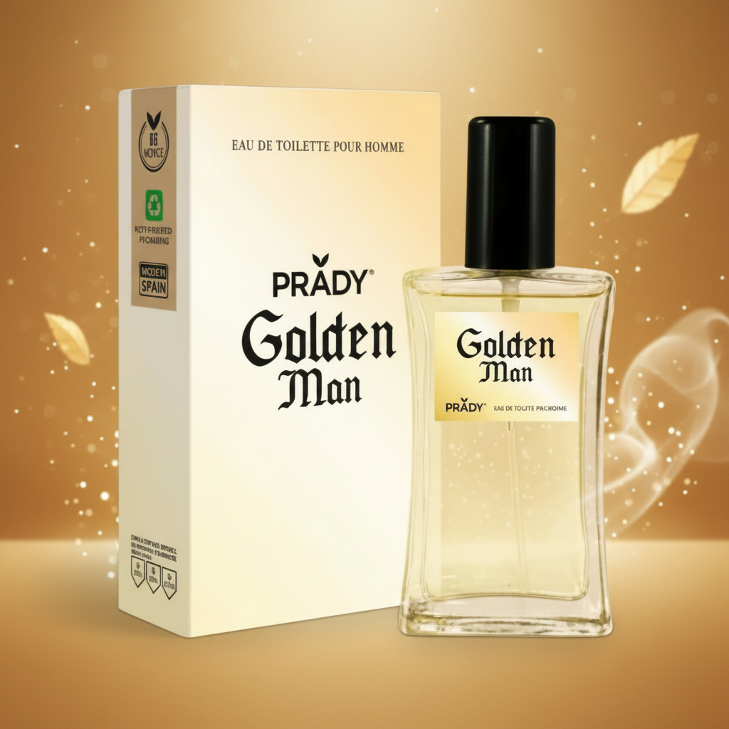 TEMU Everlyx - Perfume masculino Golden Man Eau de Toilette 100 ml - masculina con carácter y elegante, de equilibrado y versátil para a día o