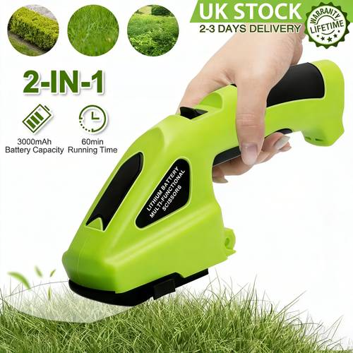 cordless hedge grass trimmer portable 2 in 1 electric handheld hedge trimmer pruner for professionals and hedge trimmer electric home gardening tool comfortable grip handle durable construction