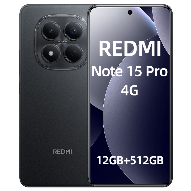 Xiaomi Redmi Note 15 Pro 4g Smartphone, 12gb+512gb, Helio -ultra, 6.77" Amoled Display, 200mp Main Camera, 6500mah (typ) Battery, Charger Not Included, 25100ra69g