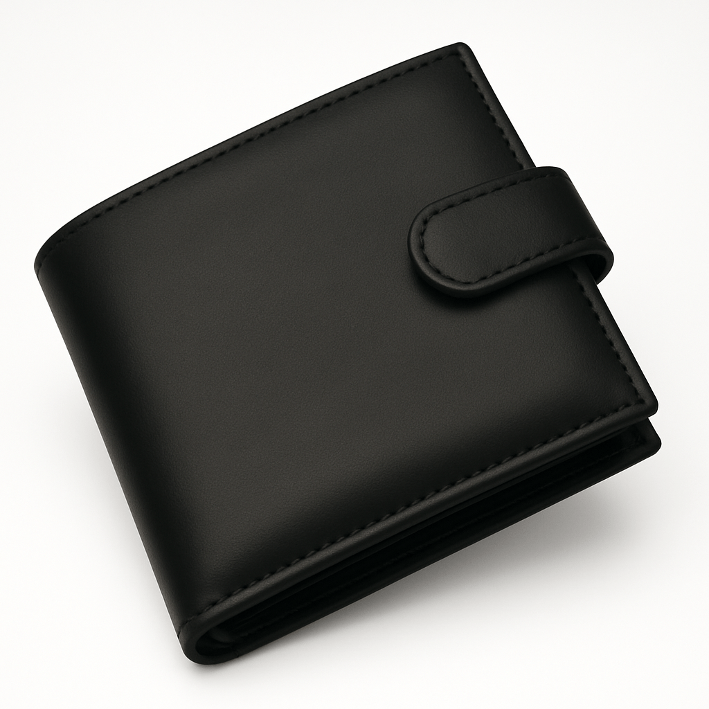 TEMU Mens Genuine Leather Wallet Black Rfid Blocking Soft Tri Fold Card Slots Id Window And Coin Pocket