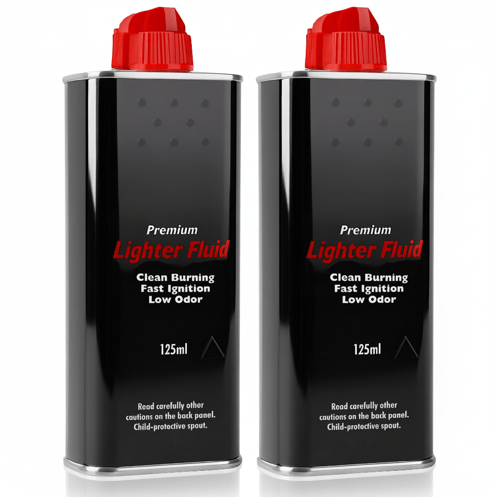 TEMU Universal Lighter Fluid 125ml | Windproof Lighter Gas With Easy To Fill Nozzle | Fast Ignition, Low Odor Lighter Fuel For (pack Of 2)