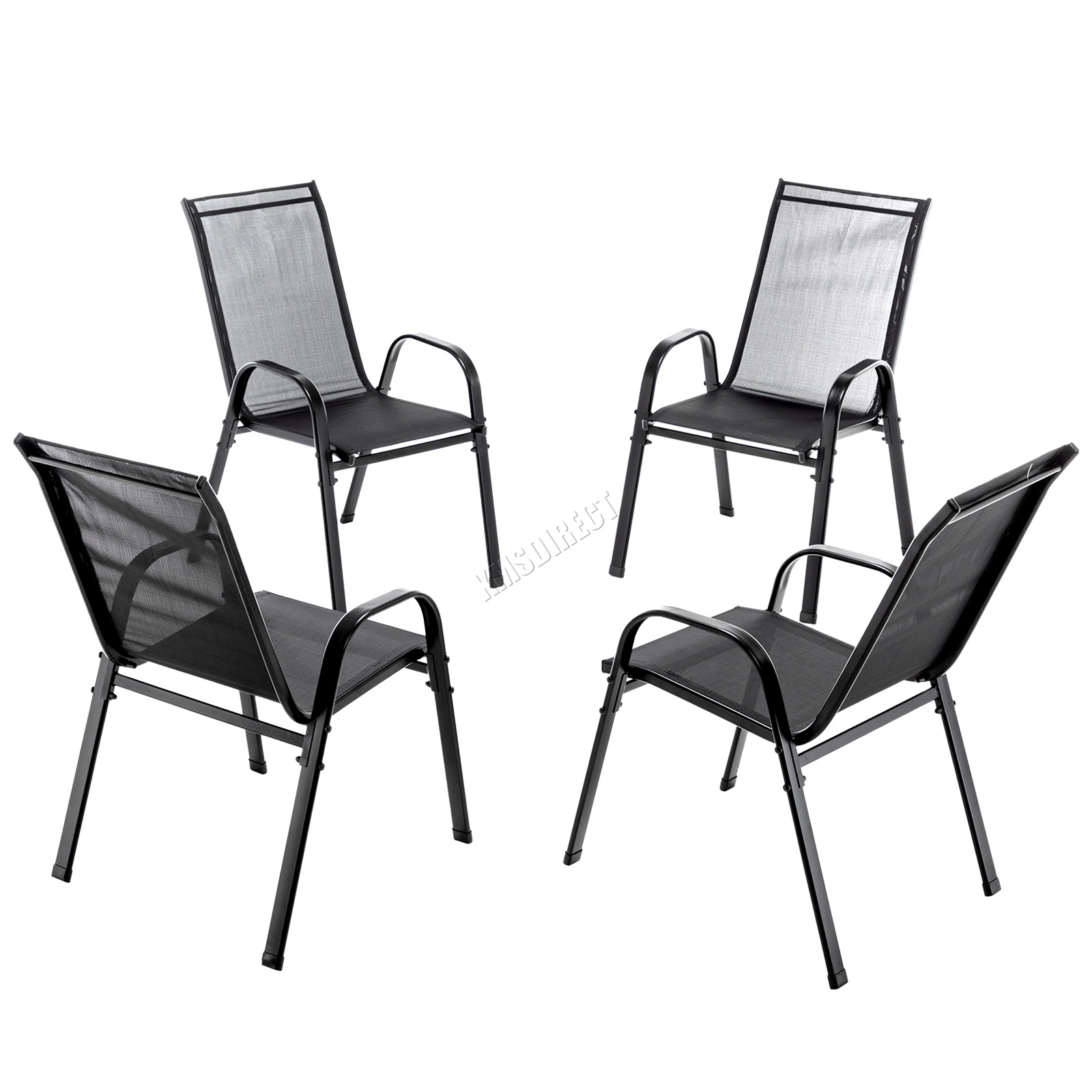   garden chairs set of 4 stackable garden furniture deck chair weather resistant dining chairs for outdoor seating