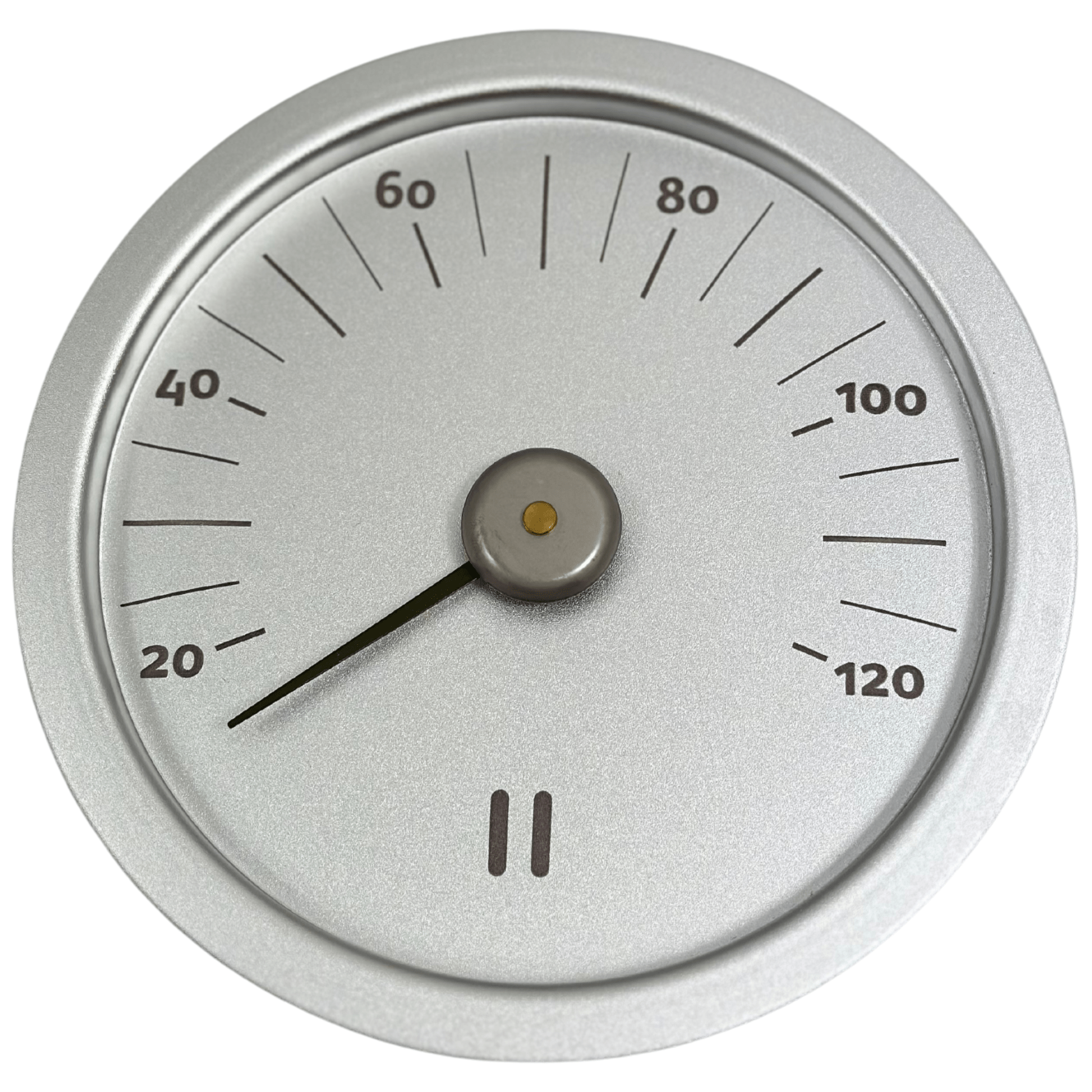 Rento Sauna Thermometer, Round Aluminum Sauna Gauge In Silver-gray, 15x15x2cm