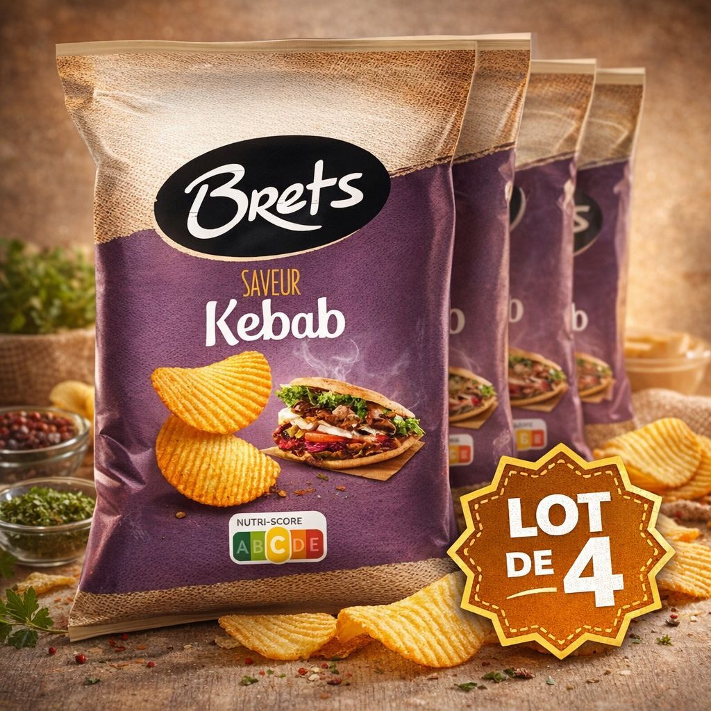 Chips Brets Kebab - 4 X 125g