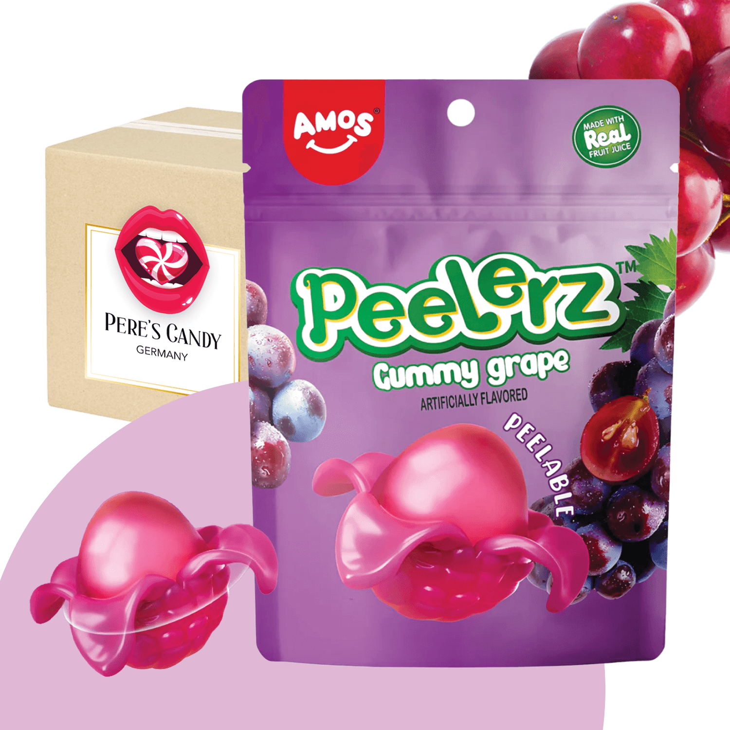 E-shop Amos Peelerz Gummibärchen Traube 65G