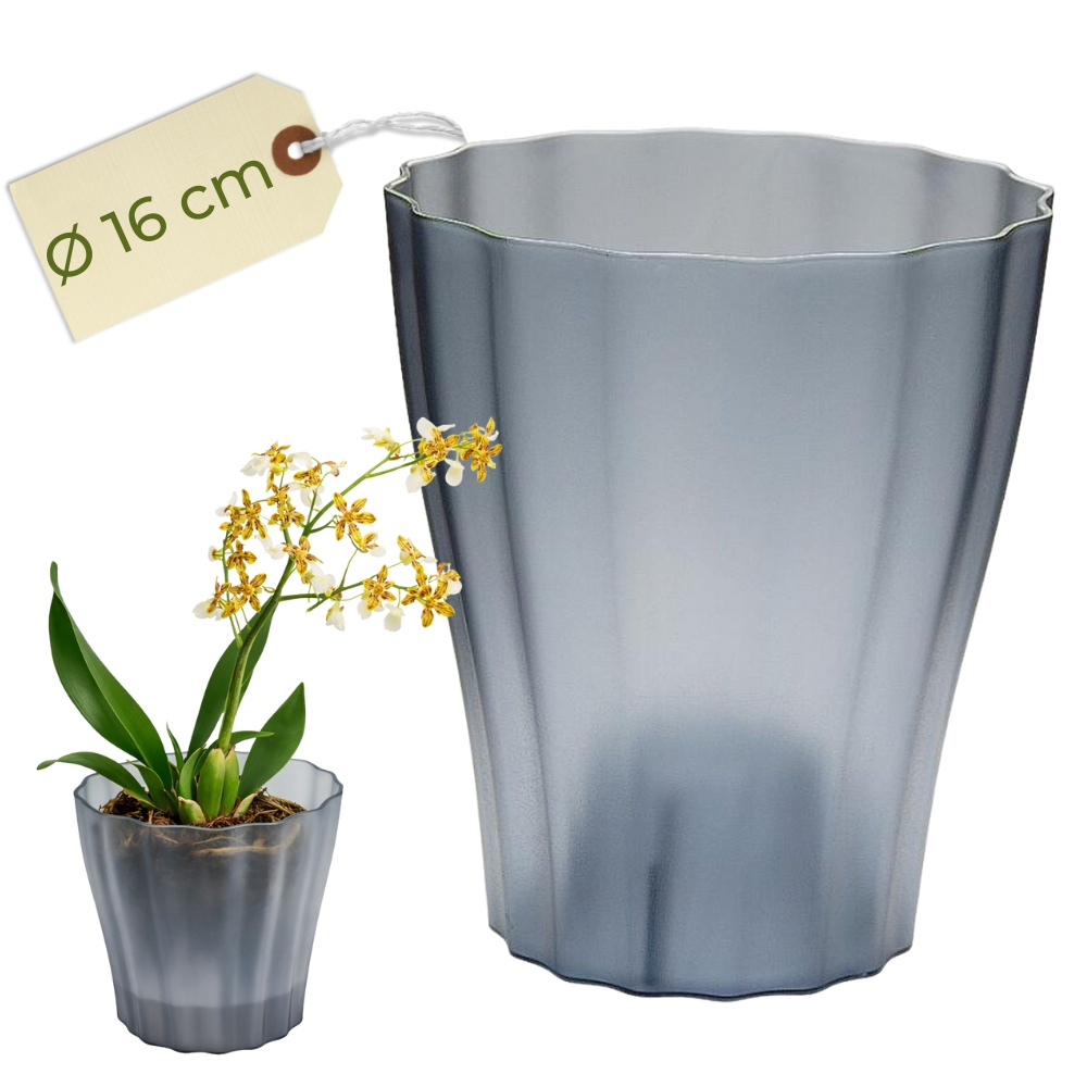 E-shop Orchideentopf Transparent Orchideen Übertopf Orchideentopf Plastik mit erhöhtem Boden Blumentopf Innen mit Stufenboden Durchsichtige Pflanztöpfe