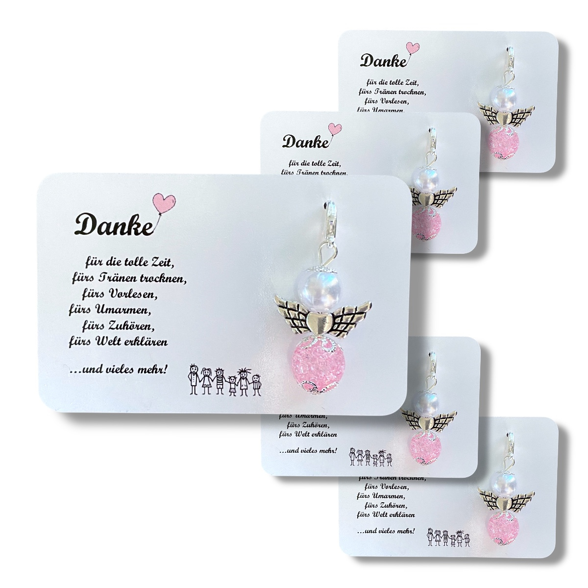 Guardian Pendant - 3pcs Set - Thank You - Pink - Farewell Kindergarten