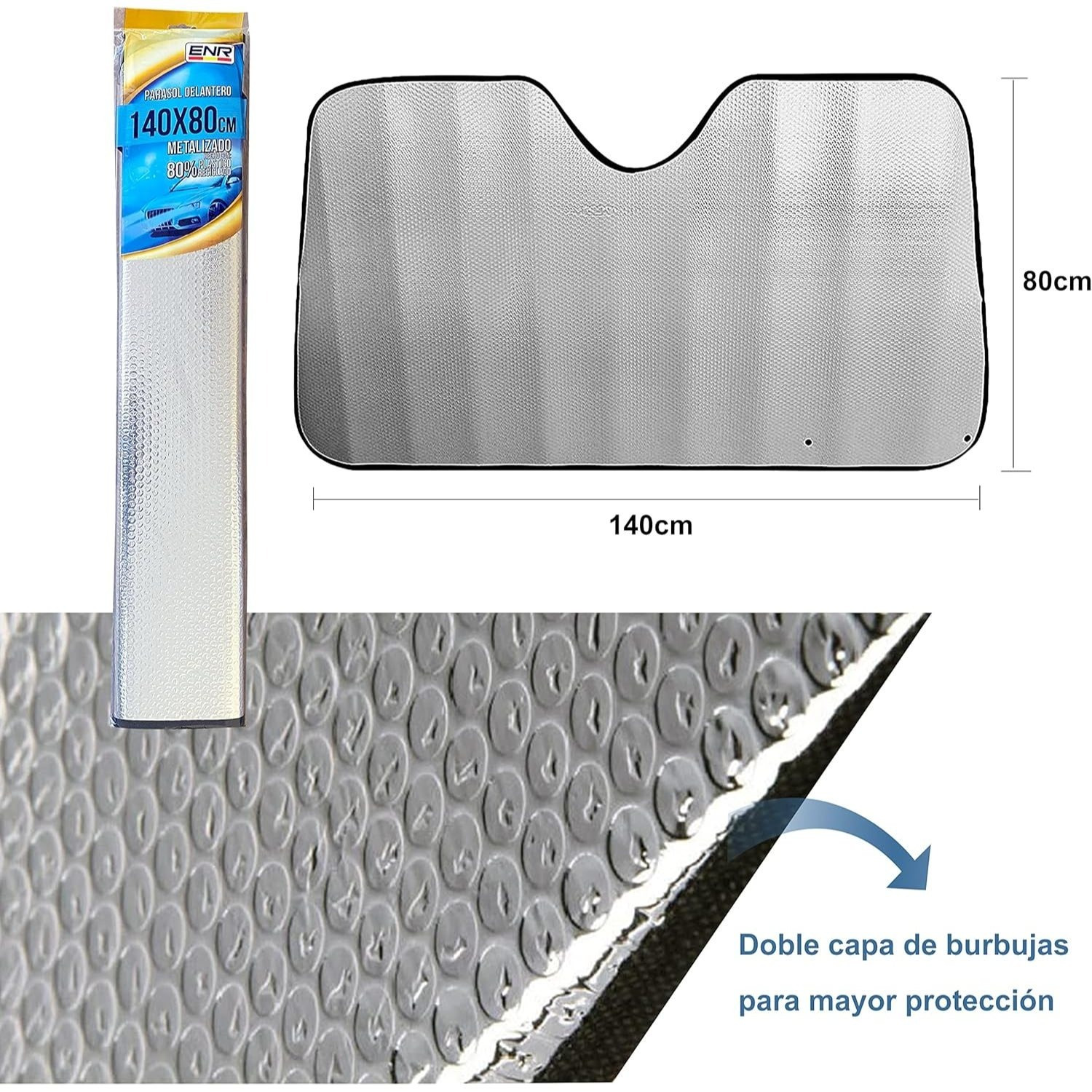 TEMU Parasol para Coche Engrosado Aislante Térmico – Protector de Parabrisas Anti UV, Plegable para Auto, Bloqueador de Verano – 5 Tamaños