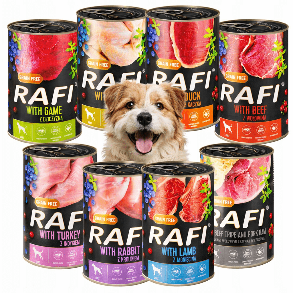 Wet Food For Dogs Valley Note Rafi Adult Without Preservatives Mix Of Flavors 8x400g