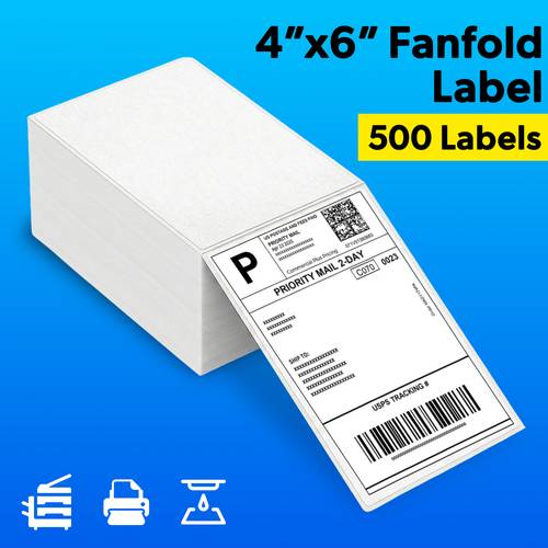 4x6 inch thermal shipping labels 500 white self 100x150mm barcode labels for thermal printers parcel delivery tracking
