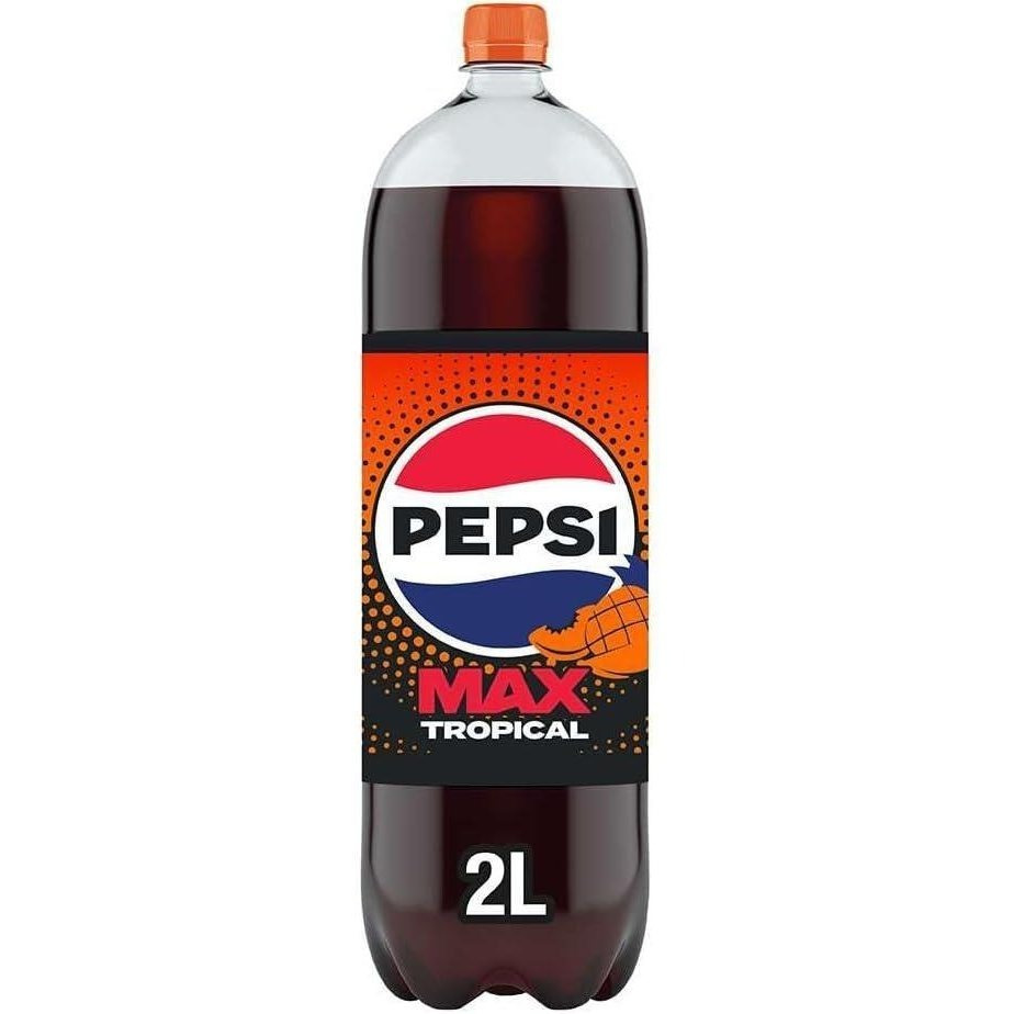 TEMU Max Tropical Sparkling Soft Drink Large Bottle Pack Of 6 X 2l