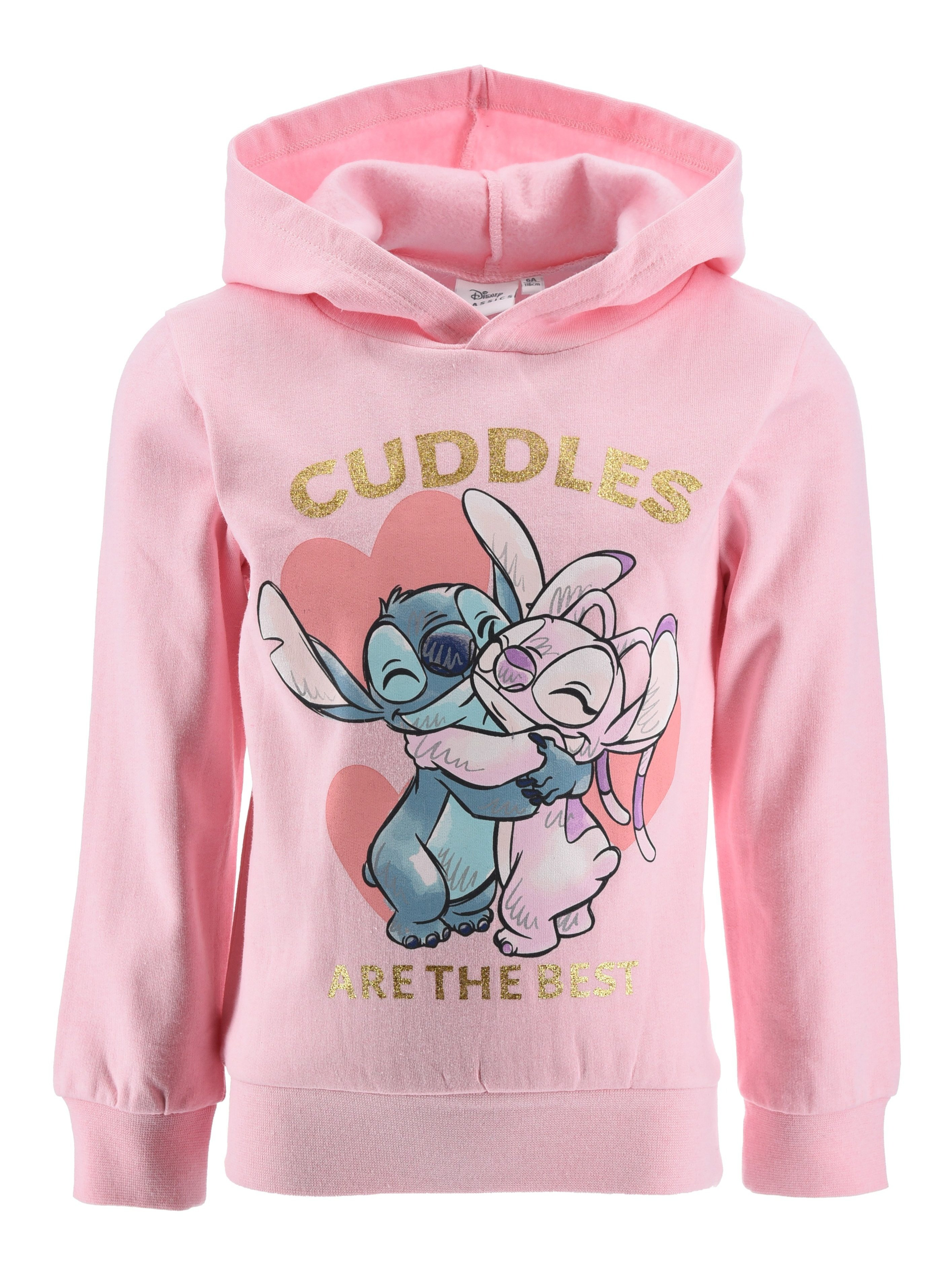 Sweatshirt com capuz Stitch e Angel (criança)