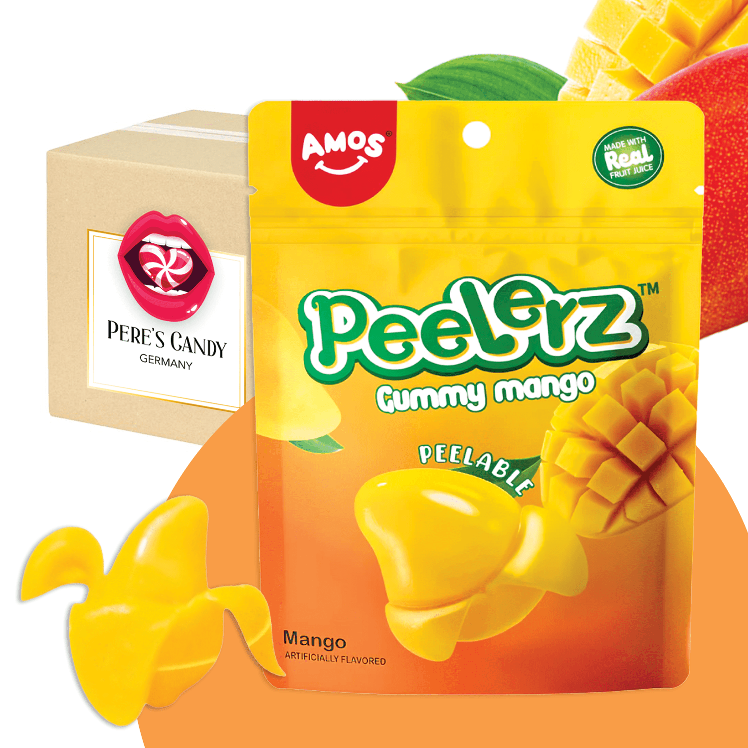 Amos Peelerz Gummy Mango 65g