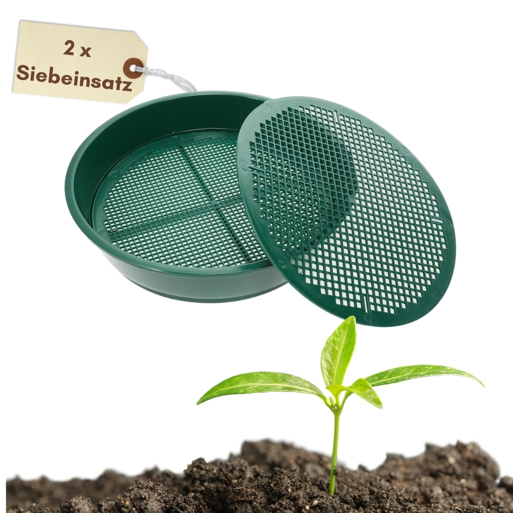 Image of Garden Sieve Earth Earth Sieve For Garden Sieve Sand Sieve Fine Stone Sieve Coarse Shaking Sieve Sieve Basket 2 Sieve Inserts Garden Sieve 4 - 6 Mm Ø38cm