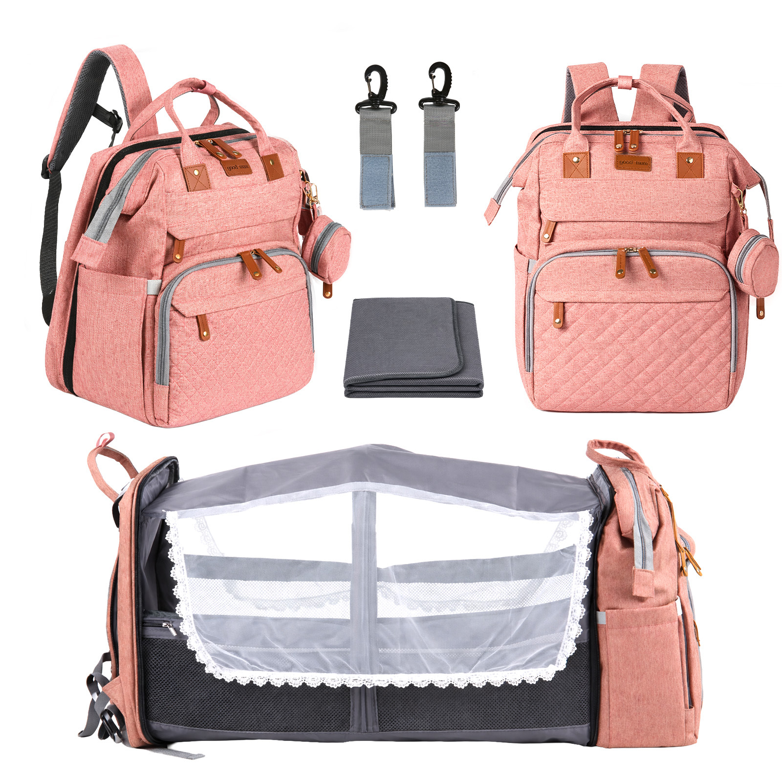 Diaper Bag Backpack with Changing Station for Travel