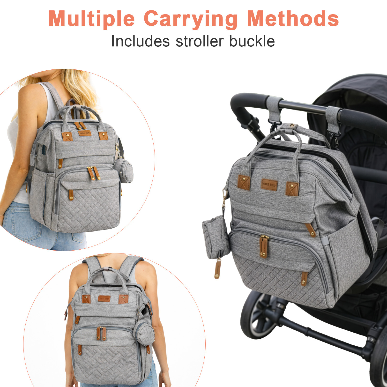 Diaper Bag Backpack with Changing Station for Travel