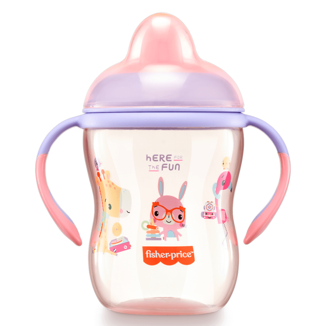TEMU Vaso de entrenamiento semirrígido First Moments con pico vertedor - Rosa con - Fisher Price