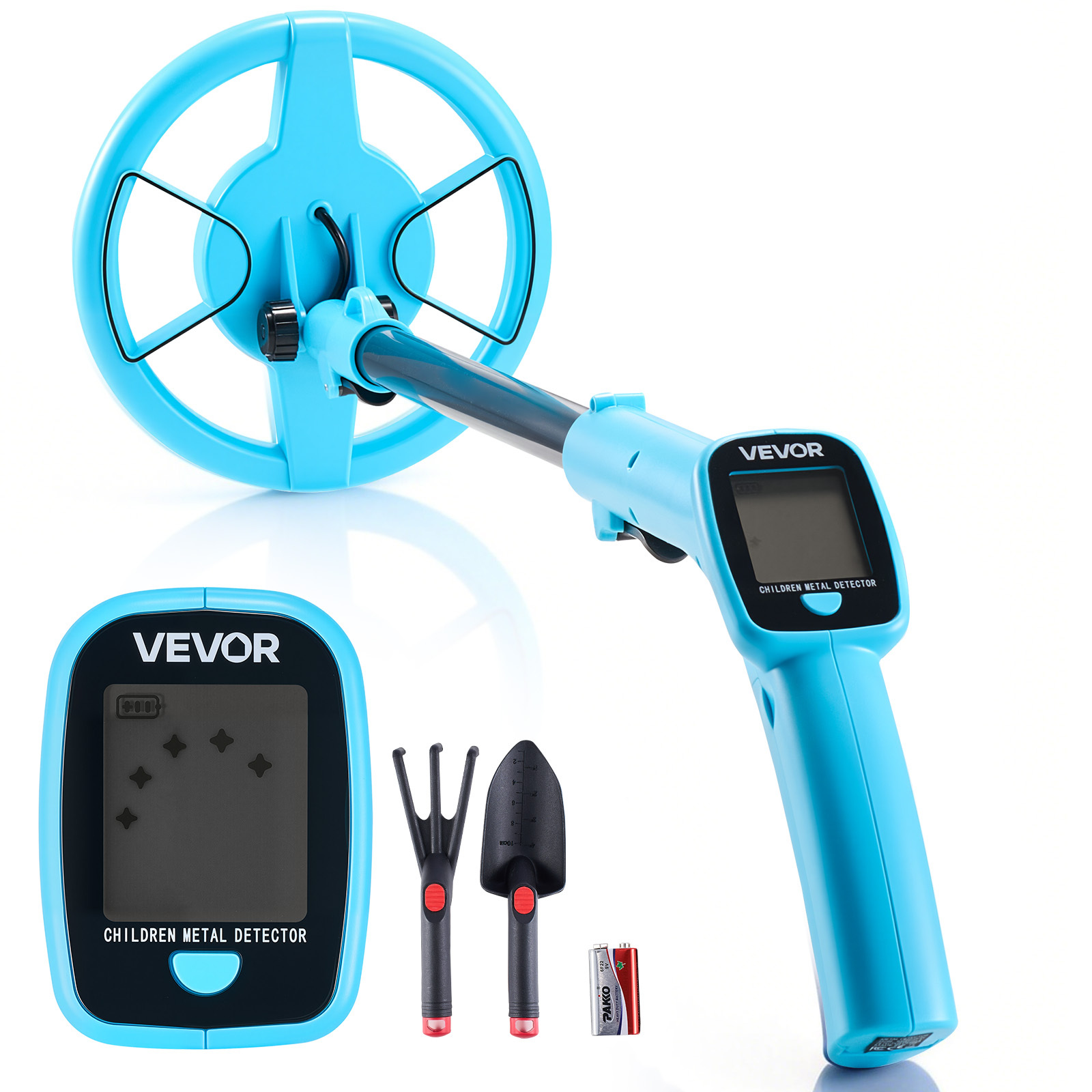 Image of Vevor Metal Detector, 101.6 Mm, Lightweight Metal Detector With Lcd Display, 152.4 Coil, Adjustable 650-930 Mm Gold Detector, , For Detecting Gold Exploration