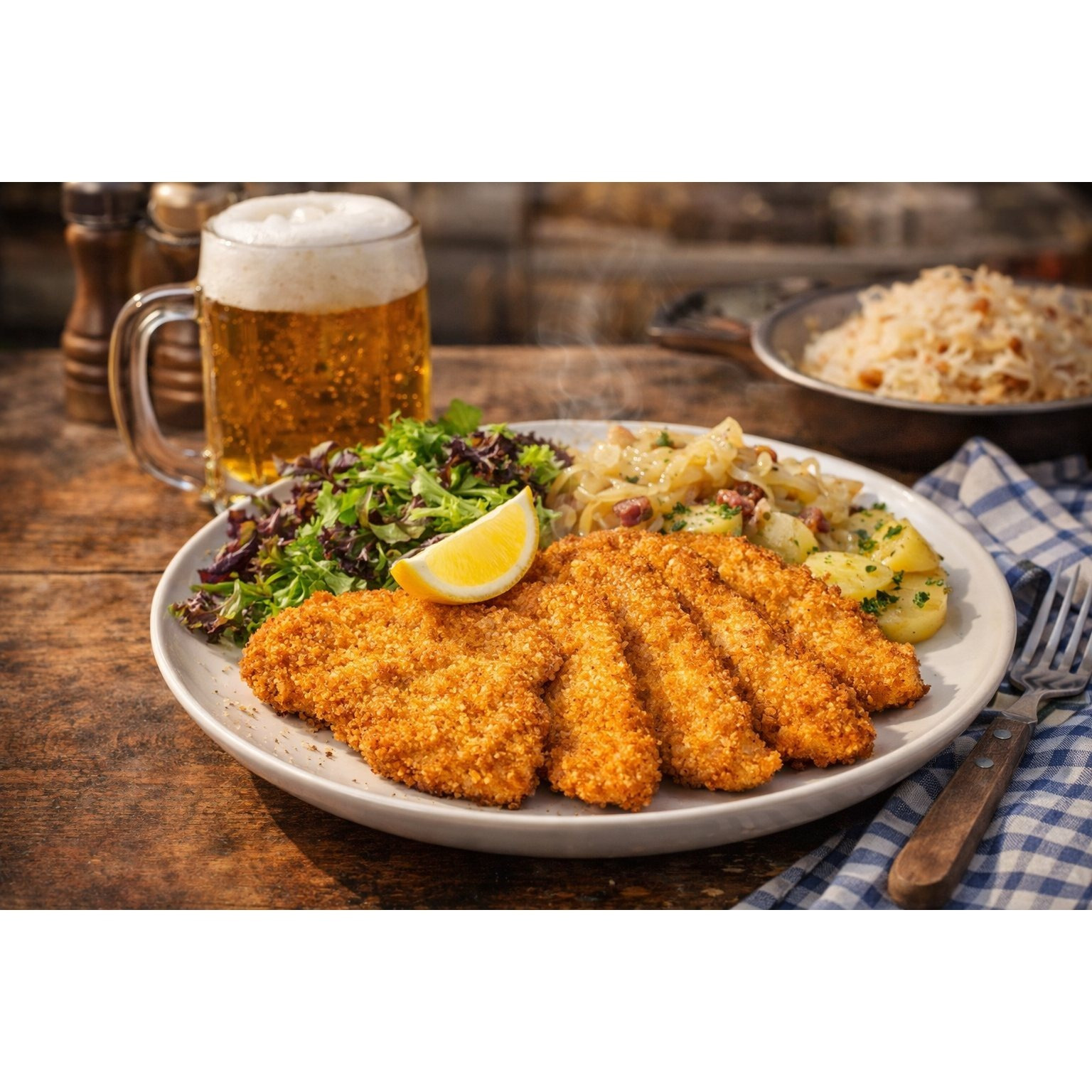 Image of Viennese-style Pork Schnitzel, Ready-to-serve Fried, 10x 100g In Freshness Pack, The Original By Dieter Hein