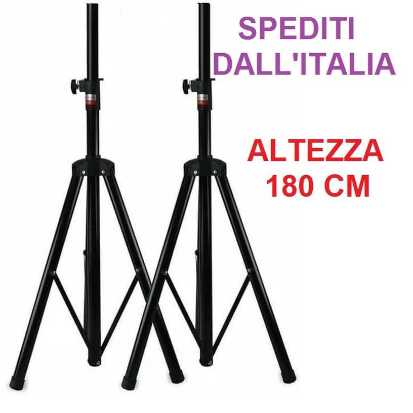 TEMU 2 PEZZI | STATIVI CASSE ACUSTICHE TREPPIEDI IN METALLO PIEDISTALLI PER ALTOPARLANTI STANDARD 180 Cm PROFESSIONALI