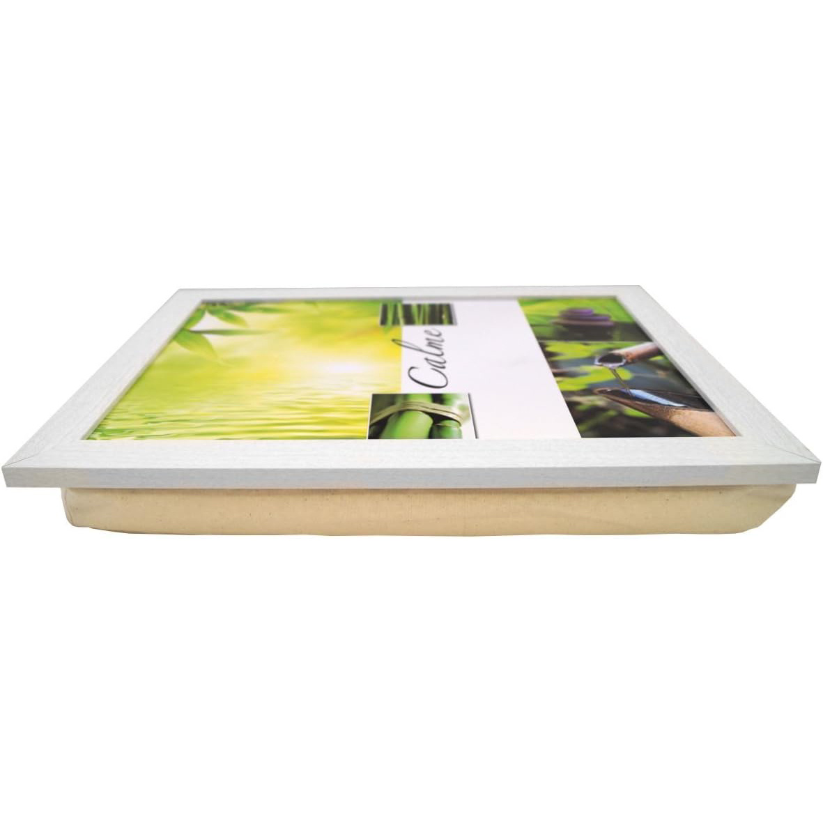 Image of Premium Knee Tray With Cushion – Multifunctional Laptop Stand & Breakfast Tray For Bed & Sofa – Sturdy "zen Garden" (43 X 32 Cm)