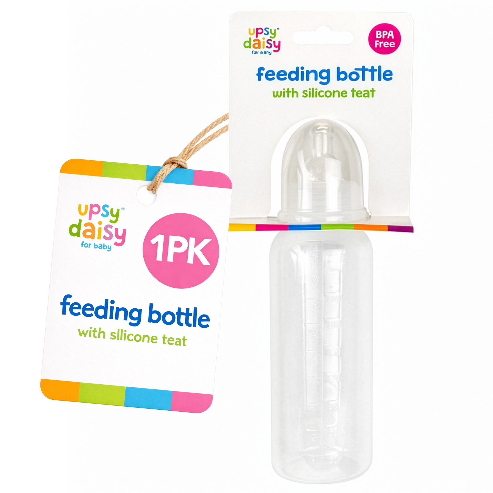 TEMU Baby Feeding Bottle With Silicone Teat | Standard Neck Baby Milk Bottle | 1 Pack Newborn Feeding Bottle For Everyday Baby Feeding