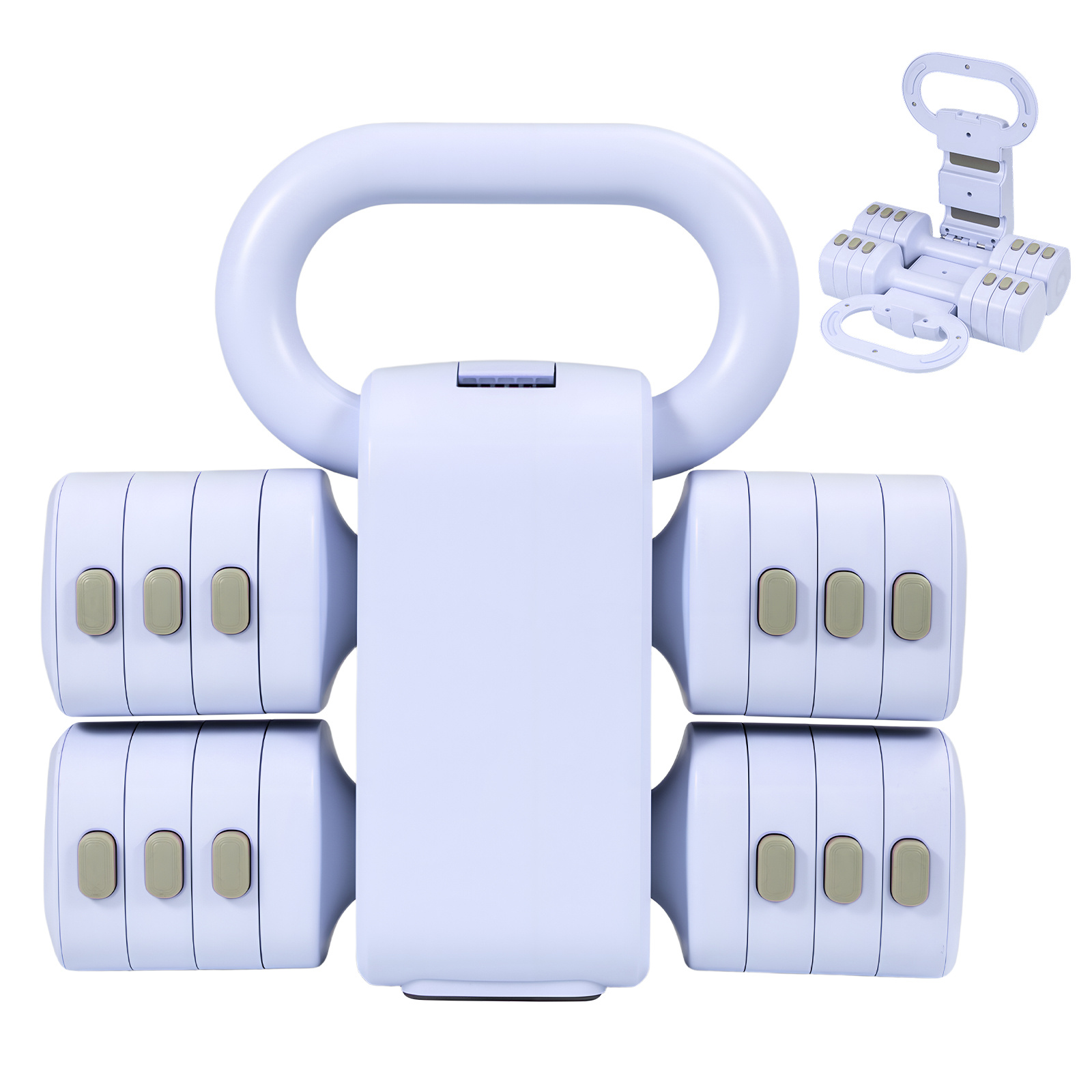 Image of Adjustable Kettlebell Set, Dumbbell Set For Women (2–5 Kg), Adjustable Weights, 2-in-1 Kettlebell For Women, Home Gym Fitness Set