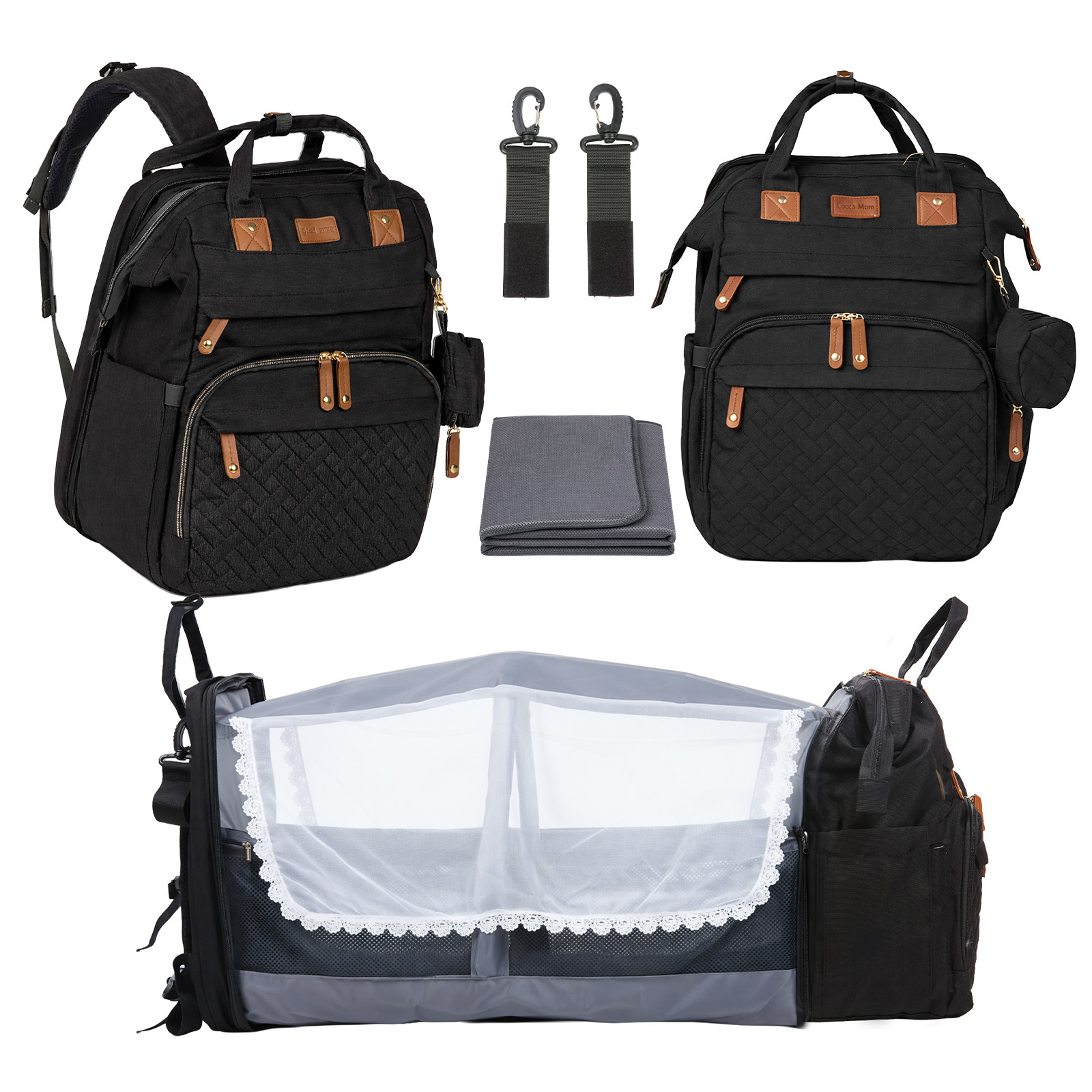 Diaper Bag Backpack with Changing Station for Travel