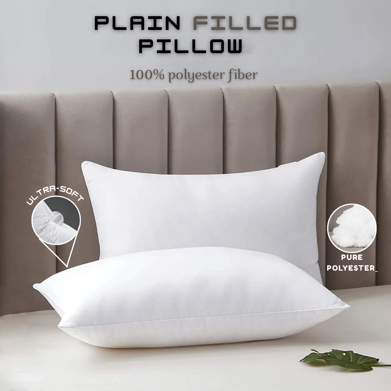 2pcs Breathable Hotel Quality Bed Pillows – Extra Filled Plush Comfort with Quick Rebound Support, Deep Sleep & Neck Support, Side Sleeper Bounce Back Bed Pillow