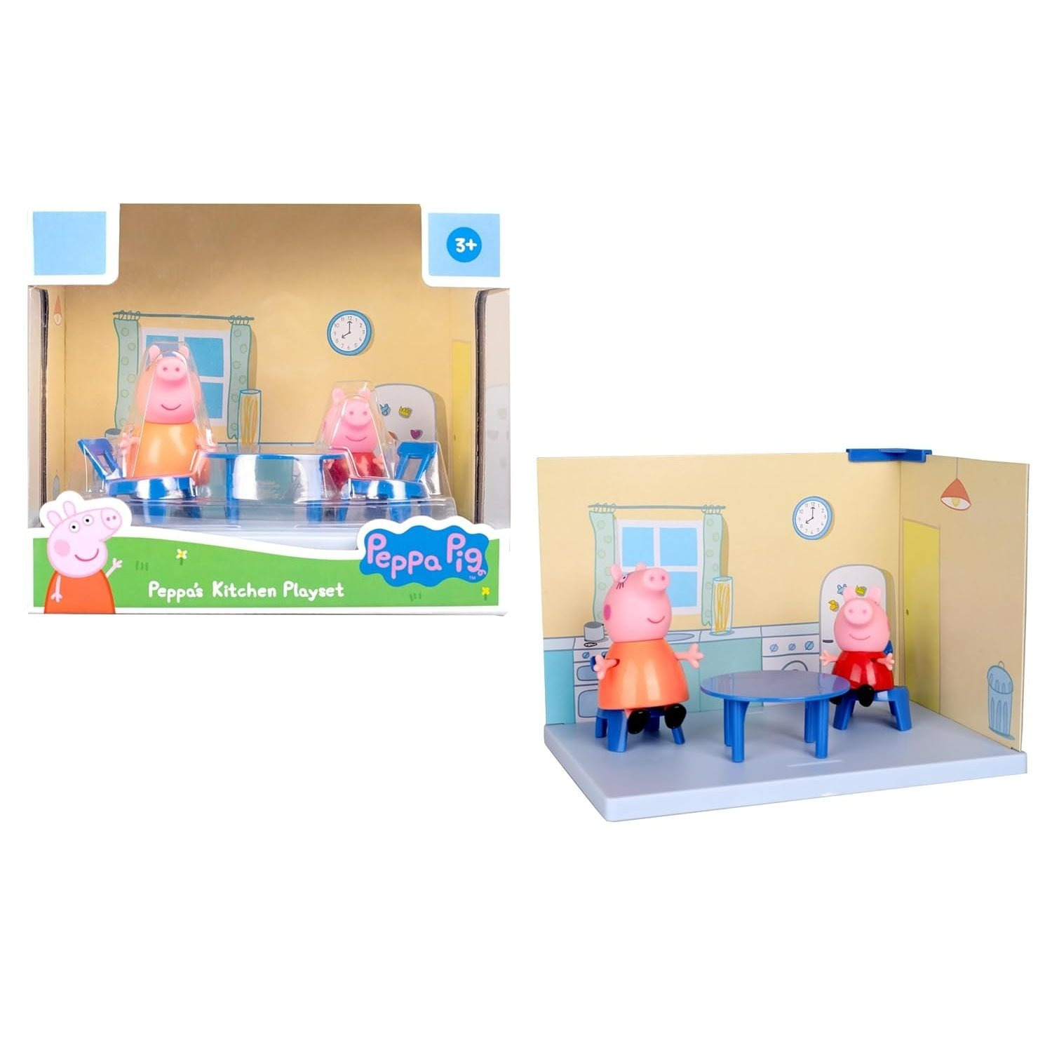Peppa Pig Kitchen Themed Preschool Toy With Pig, Includes 2 Poseable Figures, Accessories Cards Playset, Ages 3 Birthday Gift Toys For Kids,playsets