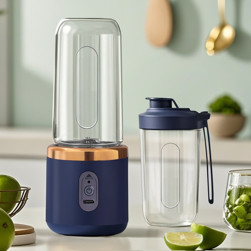 E-shop Tragbarer USB-aufladbarer Entsafterbecher - Multifunktionaler elektrischer Mixer für Smoothies, Eiszerkleinerung & Lebensmittelverarbeitung -