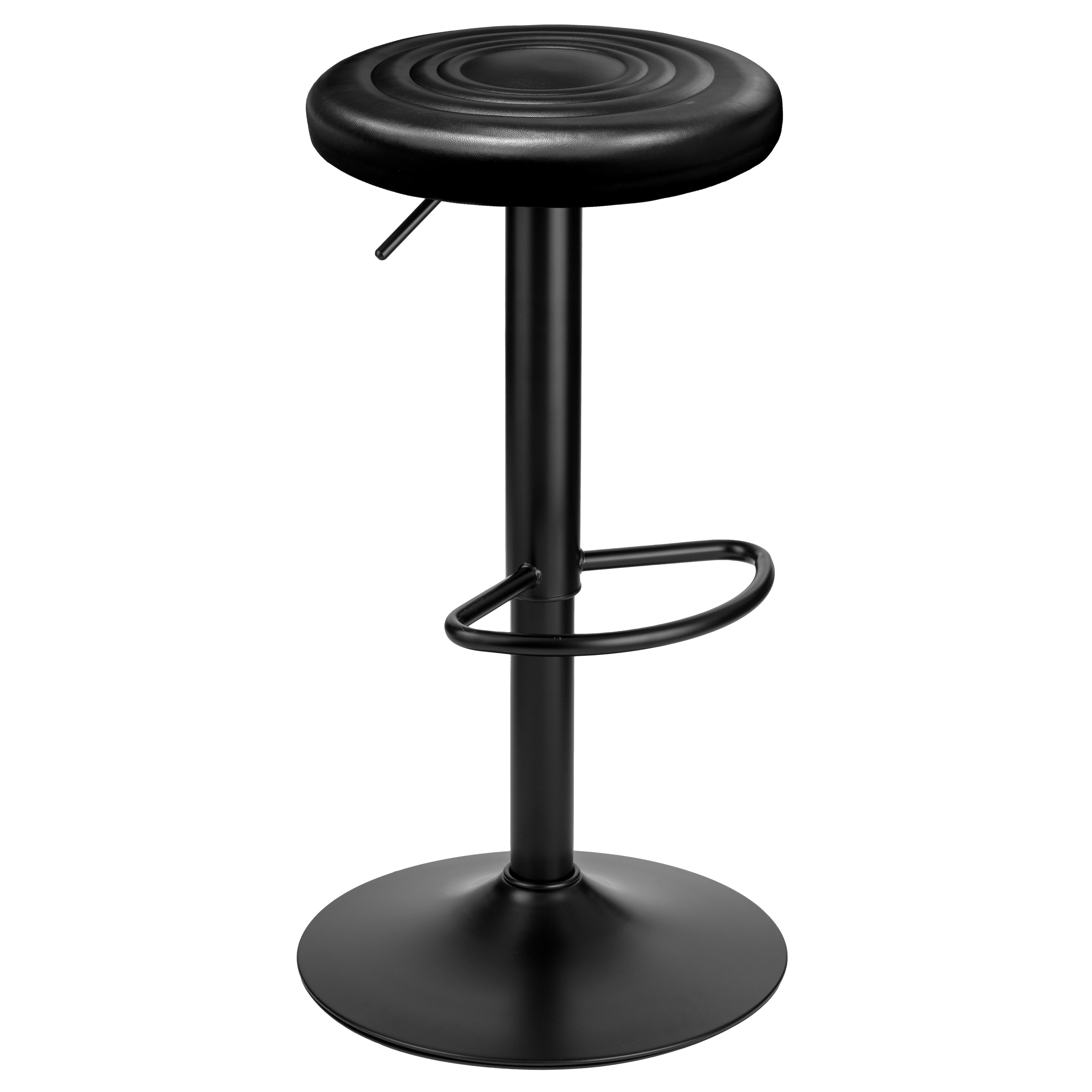 Baroni Home Swivel Stool Without Backrest, Adjustable Height, Seat And , For Dining Room, Kitchen, Bar, Lightweight And Easy Assembly, 39x36x55-76 Cm