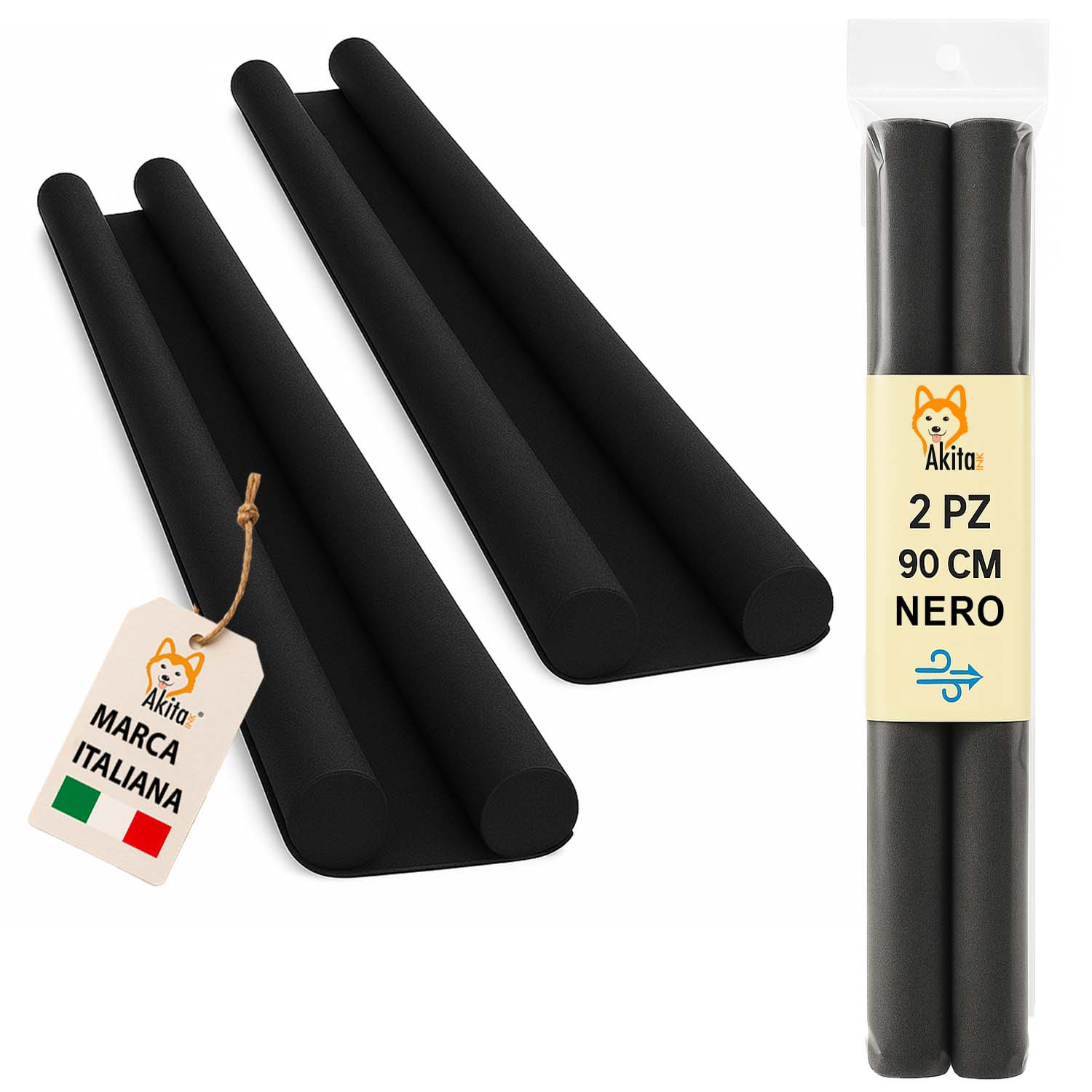 TEMU 2-pack 90 Cm Door Draft Stopper - Double Insulating Seal To Reduce Drafts, Noise, And Cold, , Fits Doors Up To 5 Cm, Energy Saving - Colors