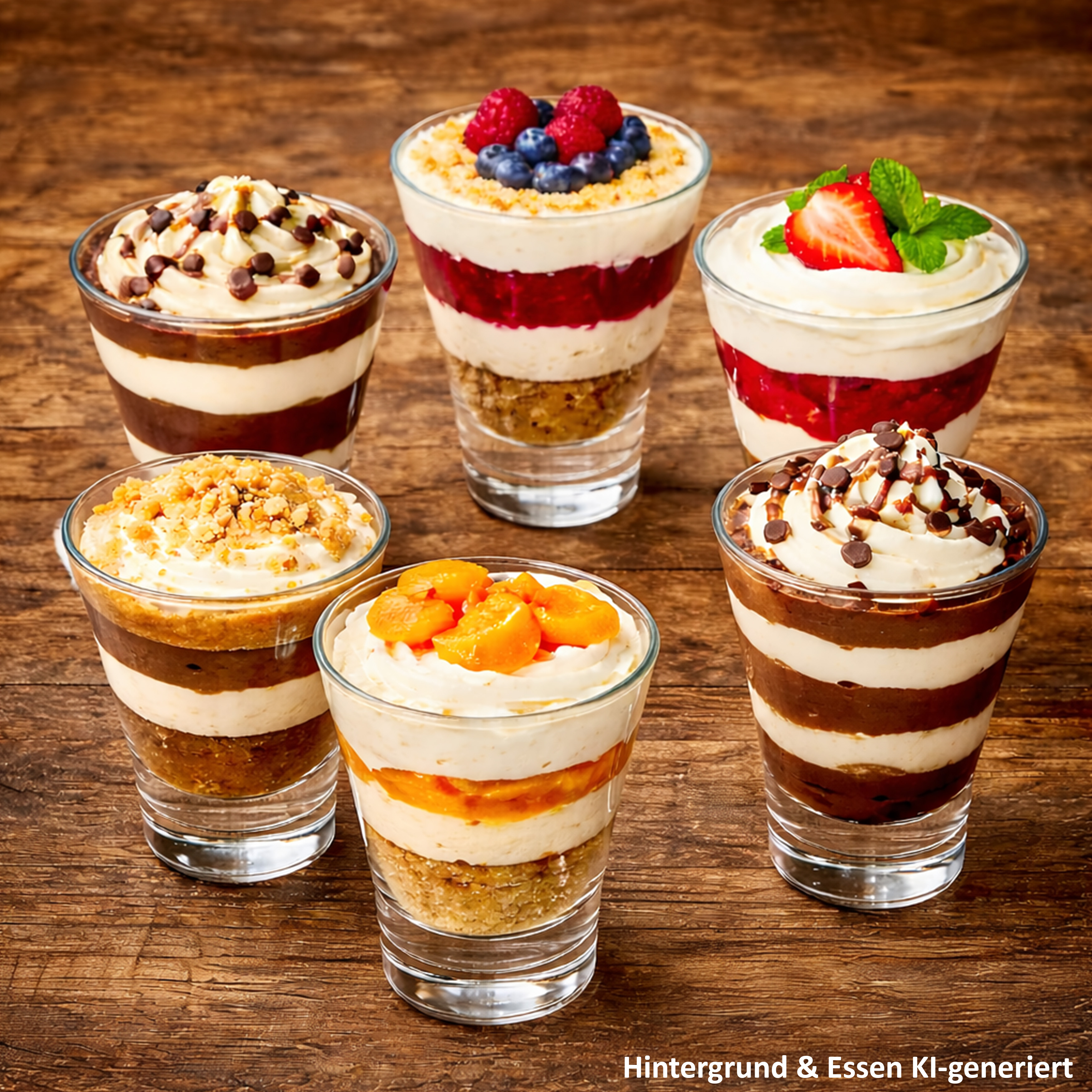 6x Conical Glass Dessert Glasses 150ml For Dessert Snacks Salad Shots