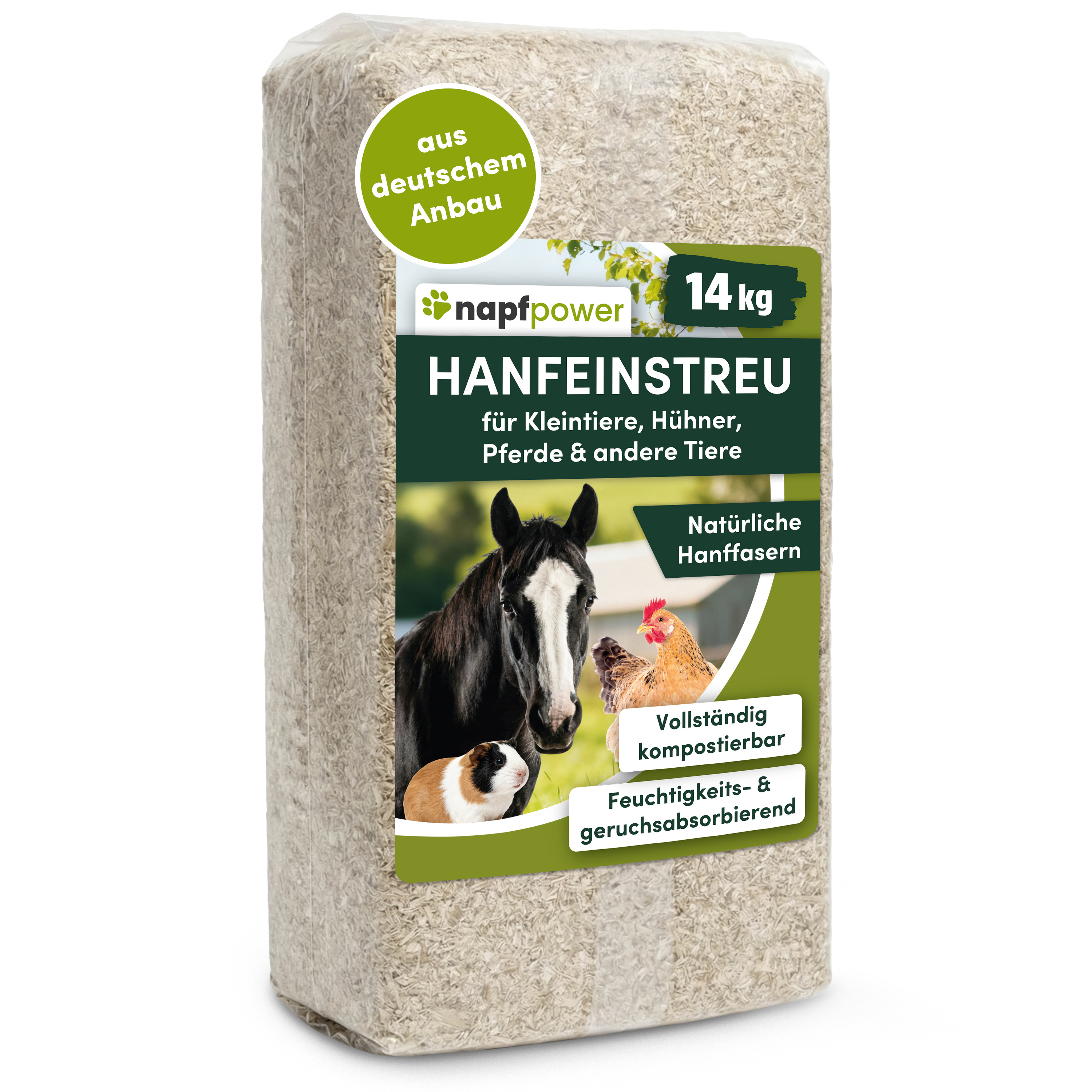 Image of ® Hemp Litter 14 Kg For Chickens, Small Animals & Horses | Low-dust Hemp Bedding For Chickens & Small Animals | Extremely Absorbent &hemp Litter For Animal
