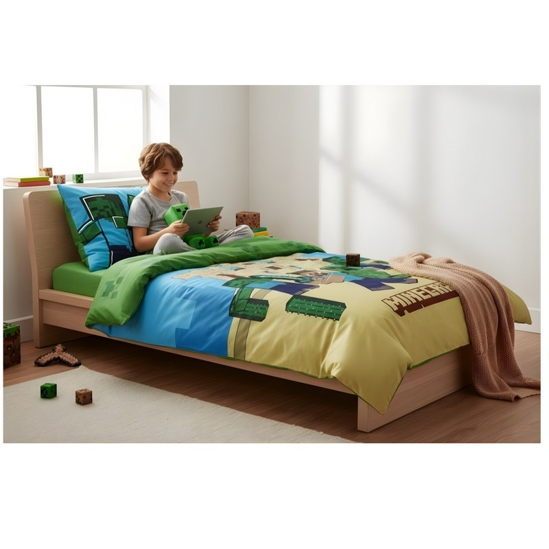 Bedding Set 140x200 - Duvet Cover 100% Cotton + 1 Pillowcase 65 Cm