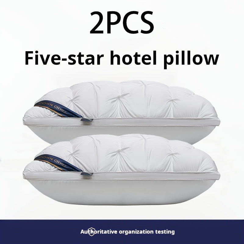 TEMU Almohada de Dormir Extra Grande Estilo Hotel, 1 o 2 Unidades, y Cómoda, Relleno de Gran Volumen, Transpirable Lavable a Máquina, Ideal para