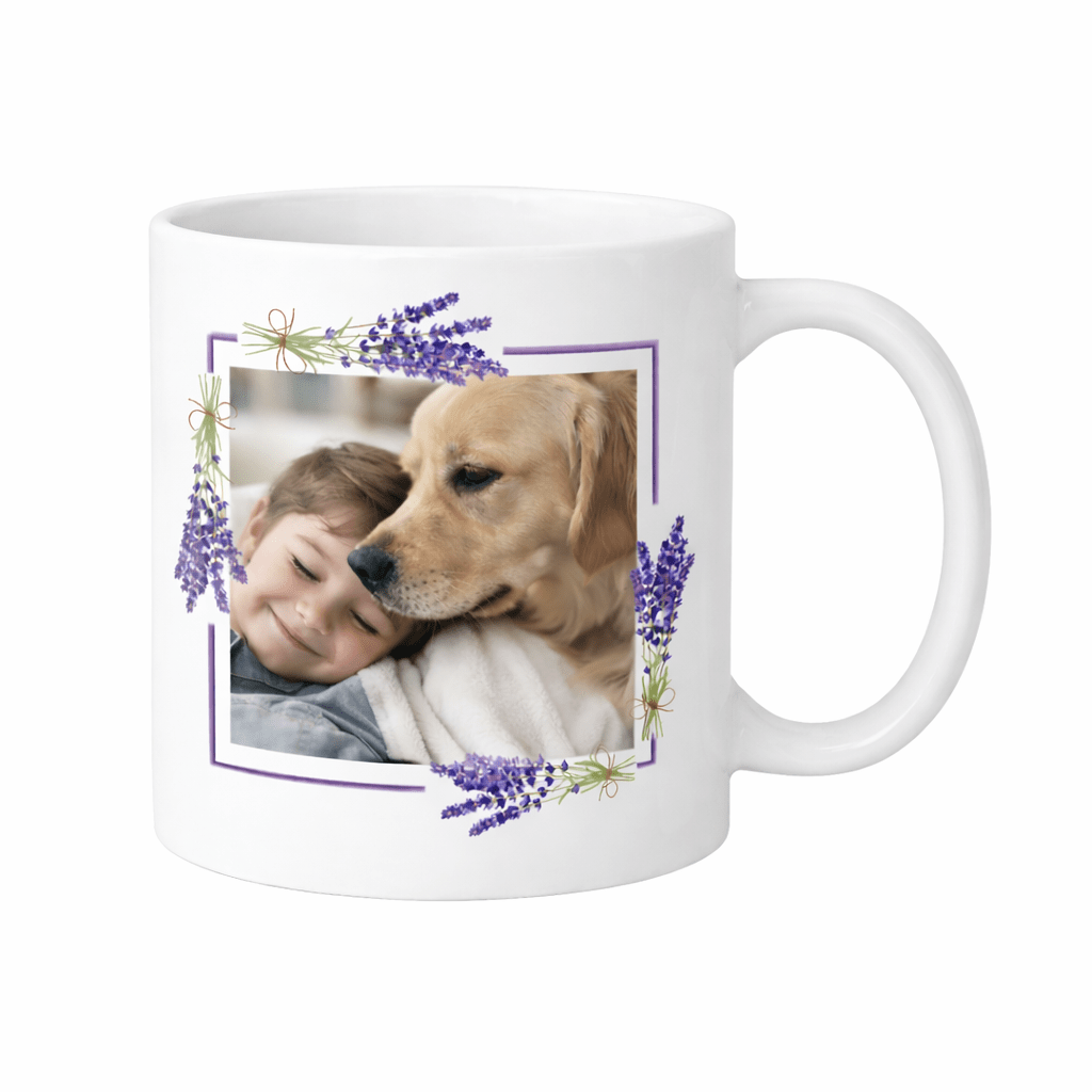 Personalized Mug With Photo And Heart , Custom Ceramic Mug With Photo, Coffee Cup With Custom Text Or Quote, 330 Ml