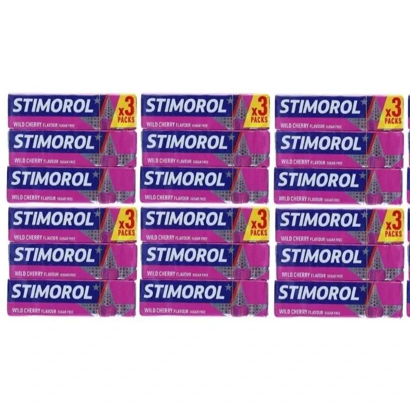 18 Packs Of Stimorol Wild Cherry Cherry Gum 10pcs Per Pack (6 X 3)