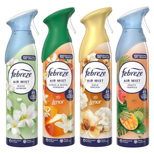 air freshener spray bundle 4 pack citrus gold orchid fruity odour eliminator room spray withpropellant 4 185ml