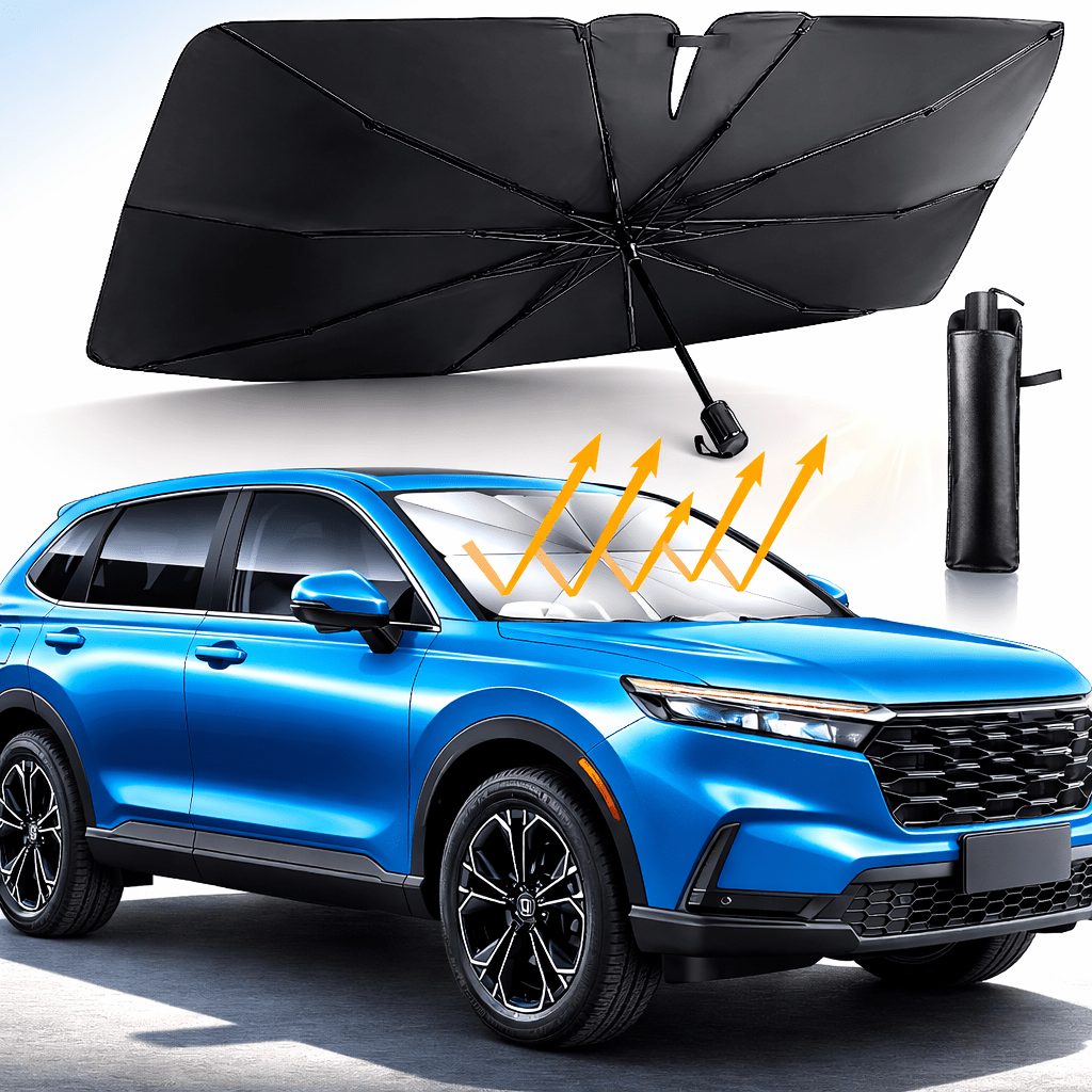 TEMU Parasol Compacto para Ventana Delantera - Aislamiento Térmico y Protección UV, Accesorio Fácil de Usar para Interior de Auto, Material UPF50+,