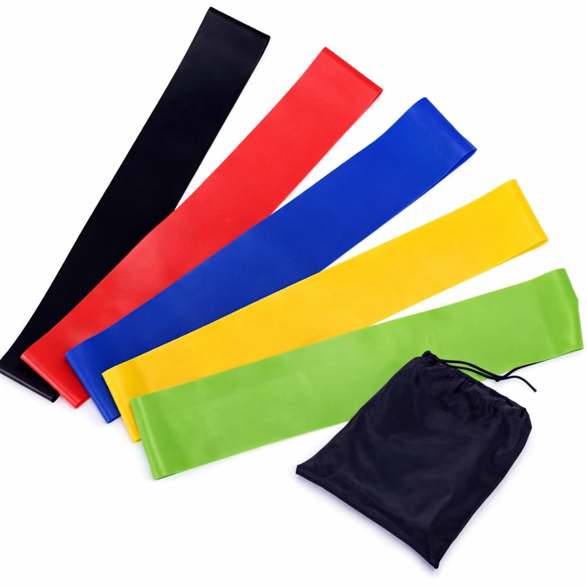 TEMU ZYLX SHOPPING - Bandas Elásticas de Resistencia para Entrenamiento – Set Multicolor con Bolsa | Yoga, Fitness, Piernas y Glúteos