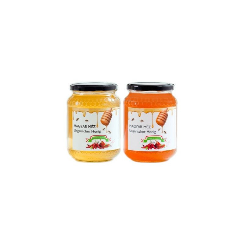 Honey Set: 1kg Linden Honey, 1kg Acacia Honey, Original From Hungary